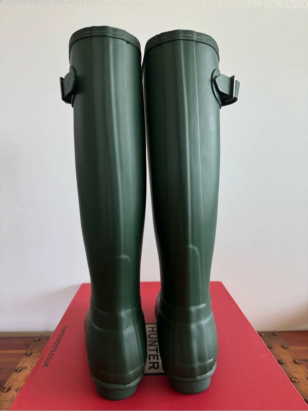 Hunter Original Tall Rain Boots Green Women’s Size 8 Waterproof